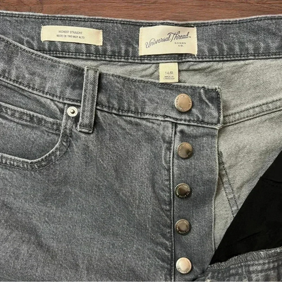 Sz 14 Highest Rise Straight Denim Jeans Universal Thread - Picture 6 of 7